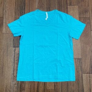 Lululemon Teal Classic V-Neck Tee Mens Size XXL